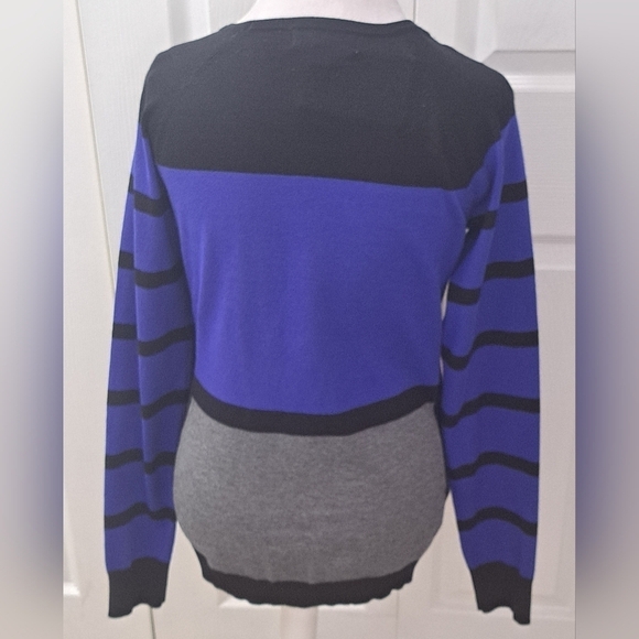 Carolyn Taylor Colorblock Raglan Sweater   Size XL - Picture 2 of 10